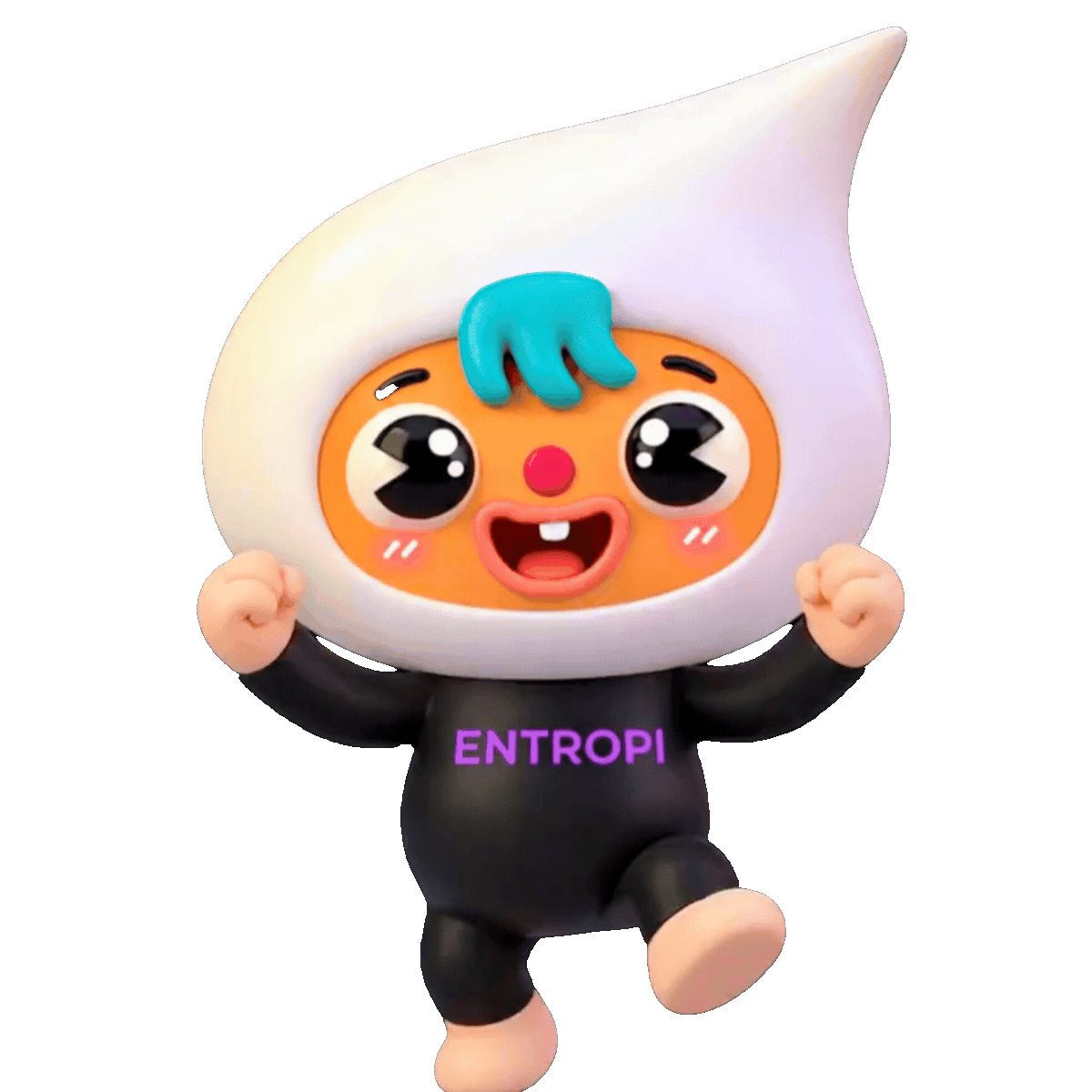 NOPI, the ENTROPI mascot, dancing