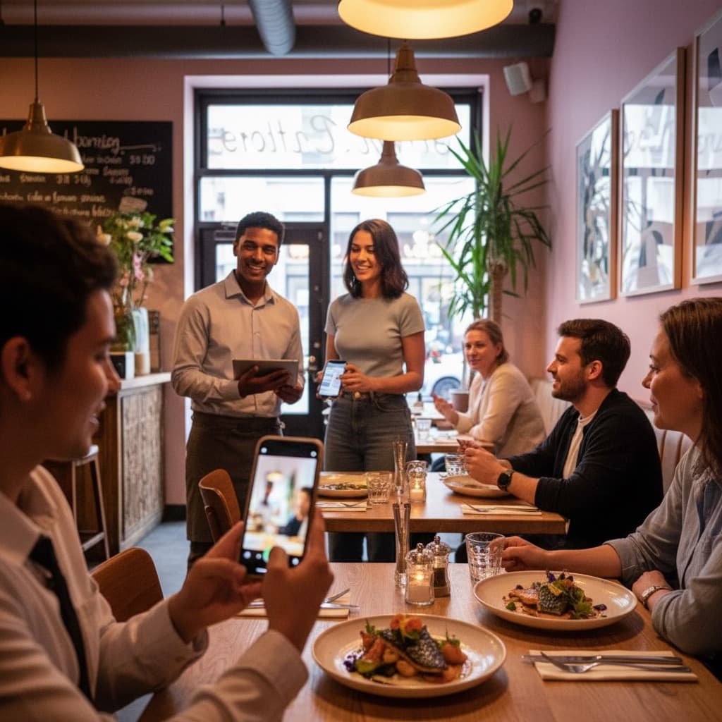 TikTok GO redemption at a full restaurant